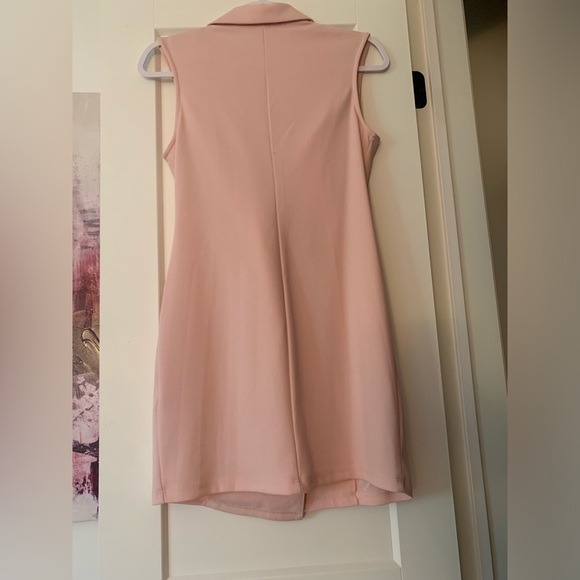 Blush Pink Blazer Dress - Picture 3 of 3